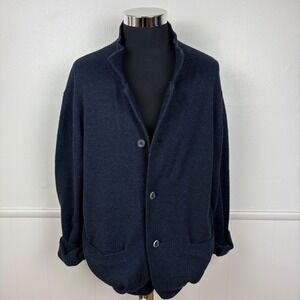 Rodd & Gunn Eyreton Mens Wool Blend Cardigan Sweater Button Front Size XL Blue